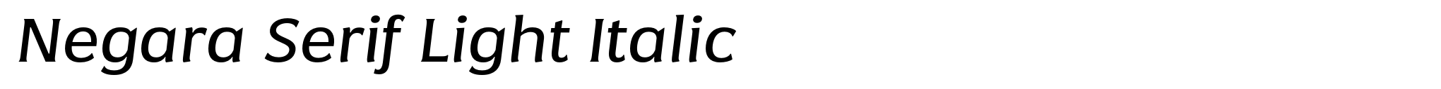 Negara Serif Light Italic image
